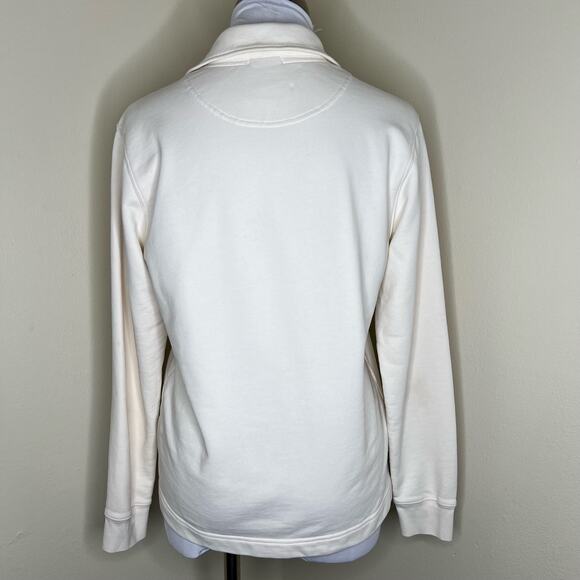 Norse Projects Jorn Quarter Zip Pullover Small Mens Cream Relaxed Casual Preppy - Picture 4 of 9